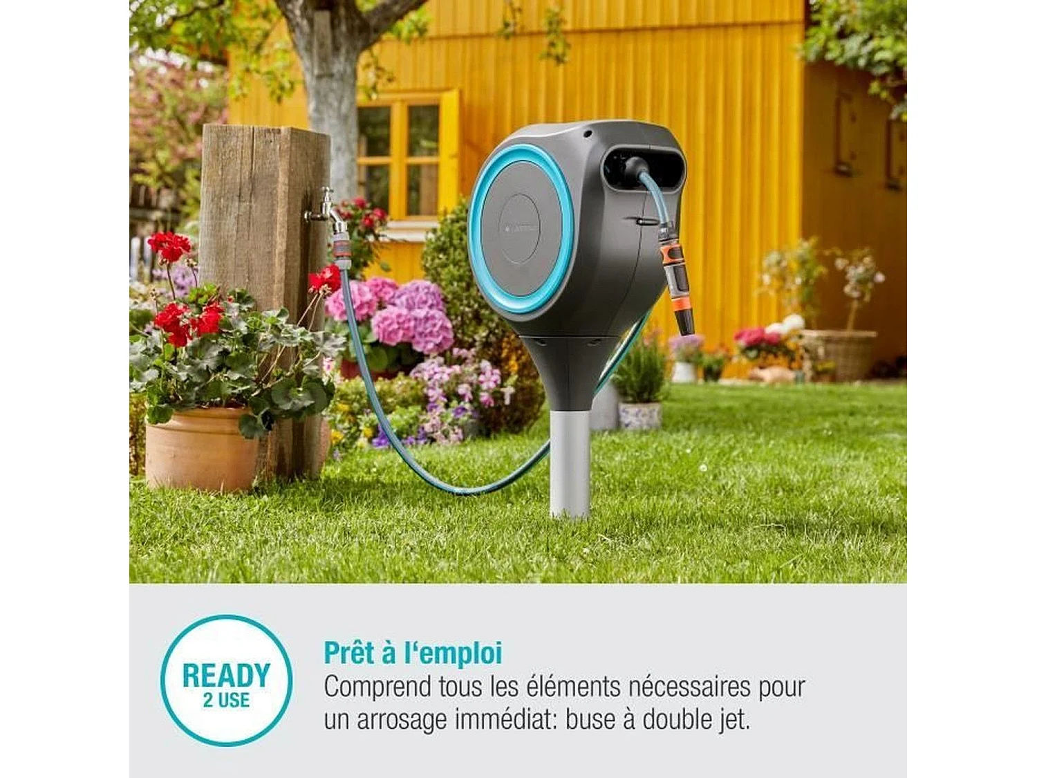 GARDENA - Devidoir automatique sur pic RollUp M 20 m