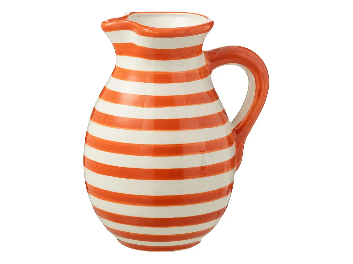 Pichet en Céramique "Granada Rayure" 3,3L Orange