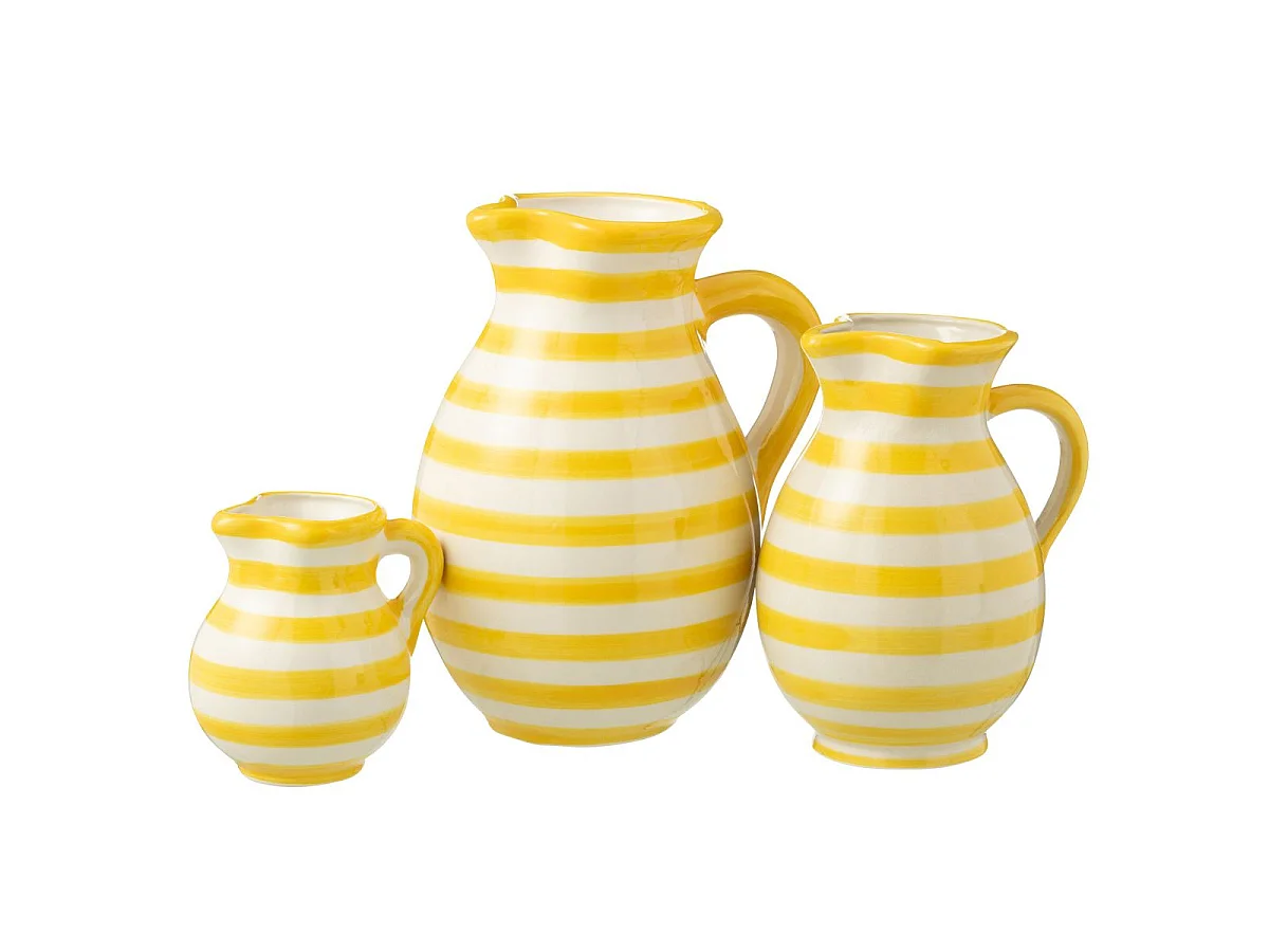 Pichet en Céramique "Granada Rayure" 3,3L Jaune