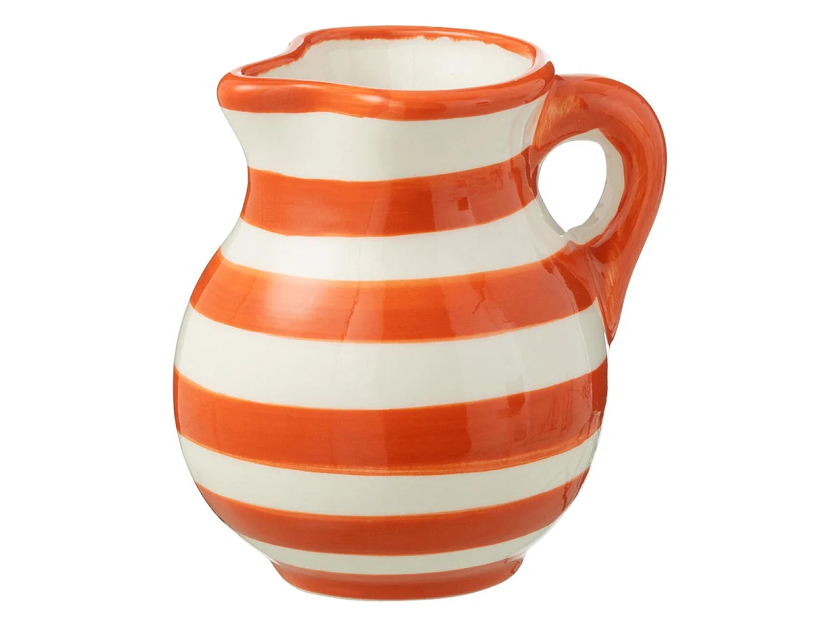 Pichet en Céramique "Granada Rayure" 0,5L Orange
