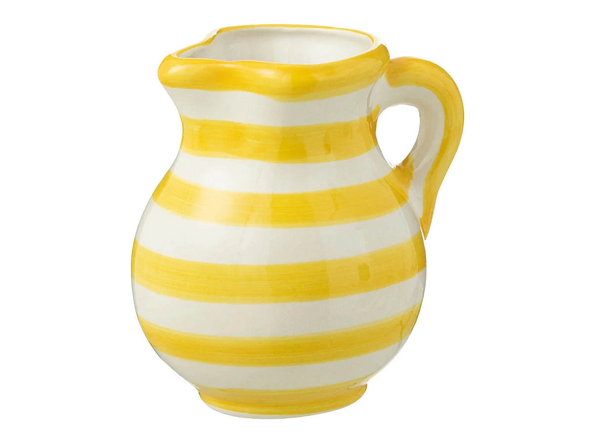 Pichet en Céramique "Granada Rayure" 0,5L Jaune