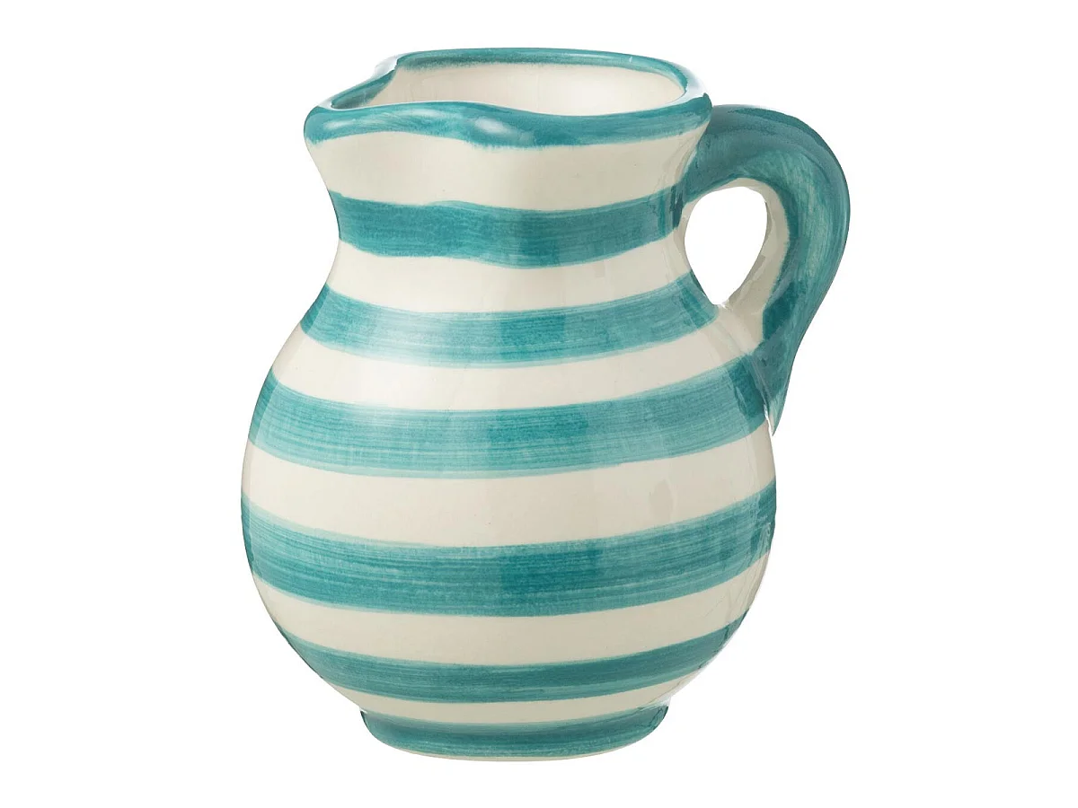 Pichet en Céramique "Granada Rayure" 0,5L Bleu Aqua