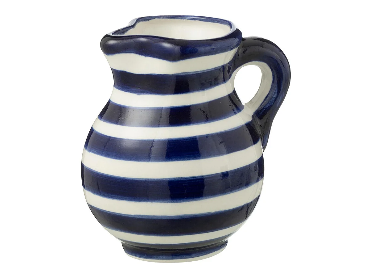 Pichet en Céramique "Granada Rayure" 0,5L Bleu Cobalt