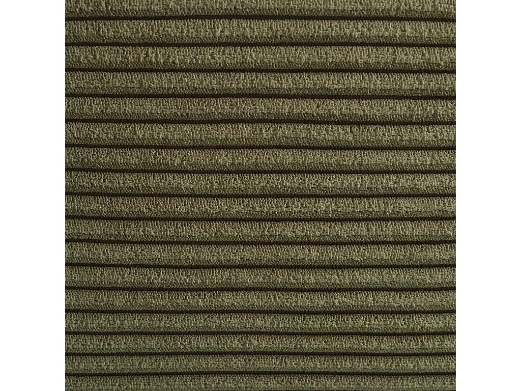 Sillón de terciopelo de pana fina con reposapiés verde kaki