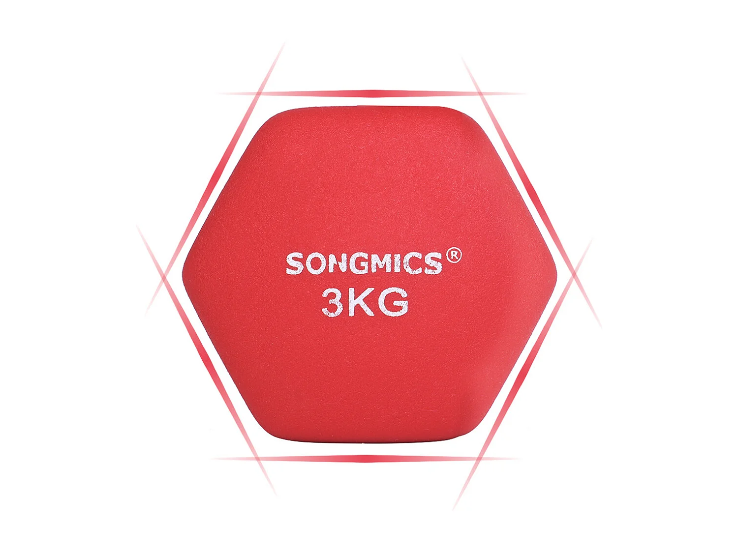 Haltères 20x9x8,5 cm rouge