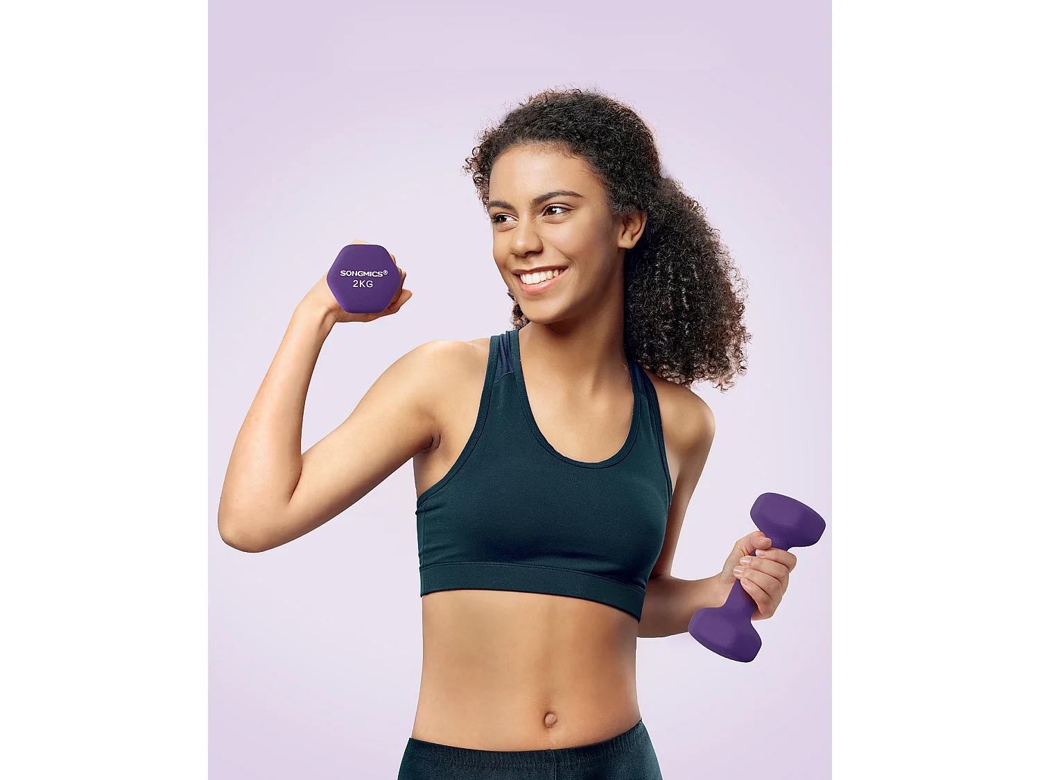 Haltères 16x8x7,5 cm violet