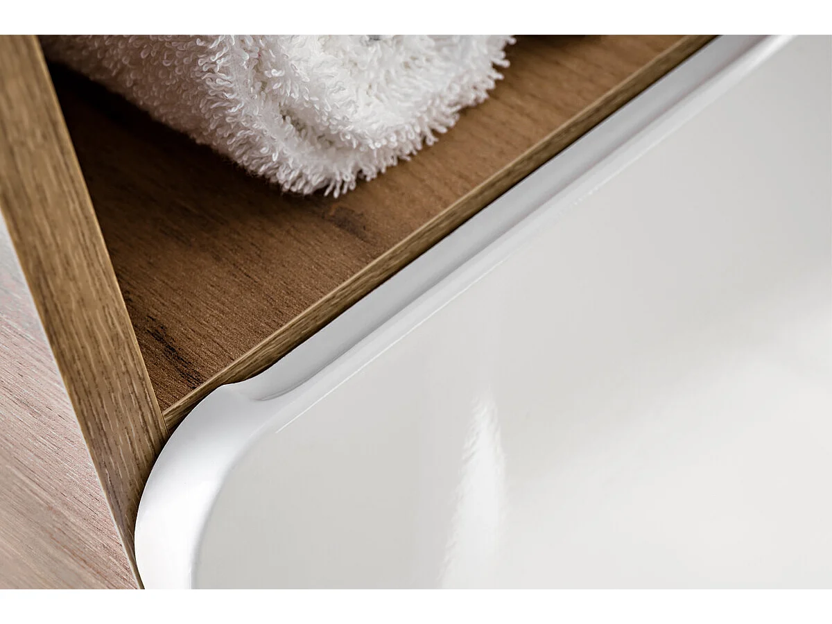 Szafka łazienkowa ARUBA 800 35 cm biała/dąb