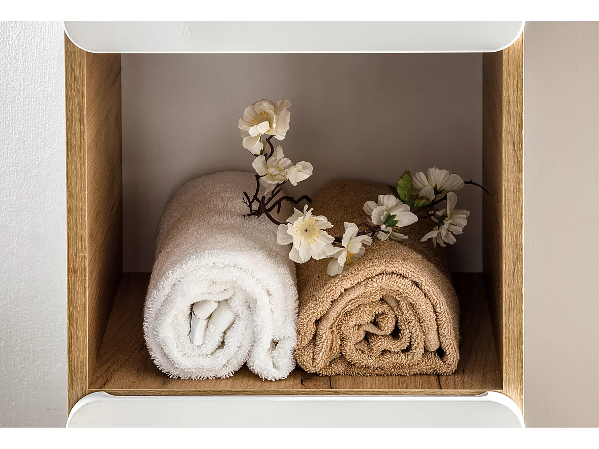 Szafka łazienkowa ARUBA 805 25 cm biała/dąb