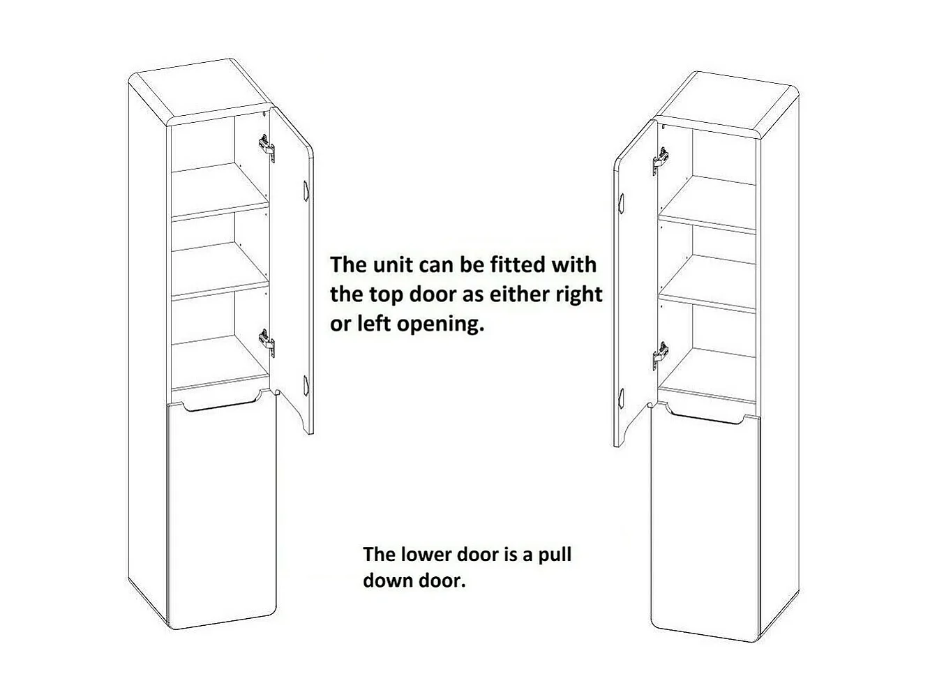Bathroom Laundry Cabinet Pull Out Tilt Out Basket Tall Wall Hung Unit Linen Storage Hamper White Gloss and Oak Arub