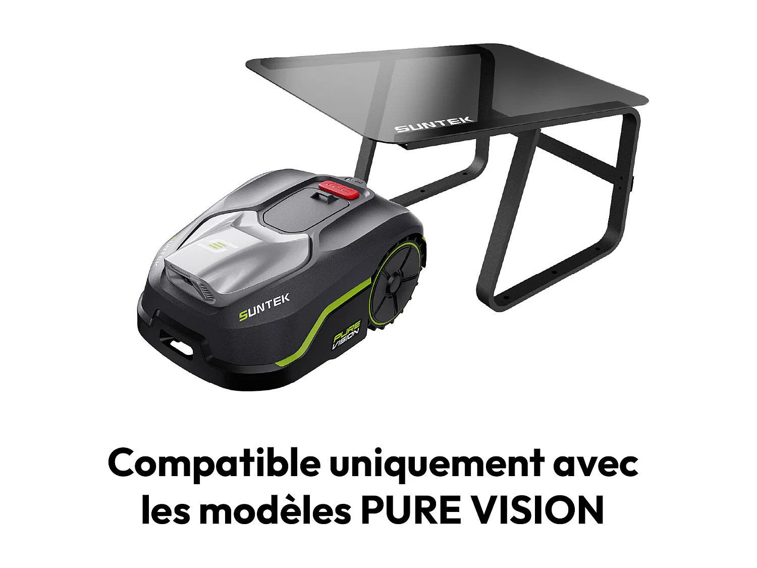 Abri extérieur anti-rouille en alu et polycarbonate pour robot tondeuse SUNTEK - GARAGE PURE VISION