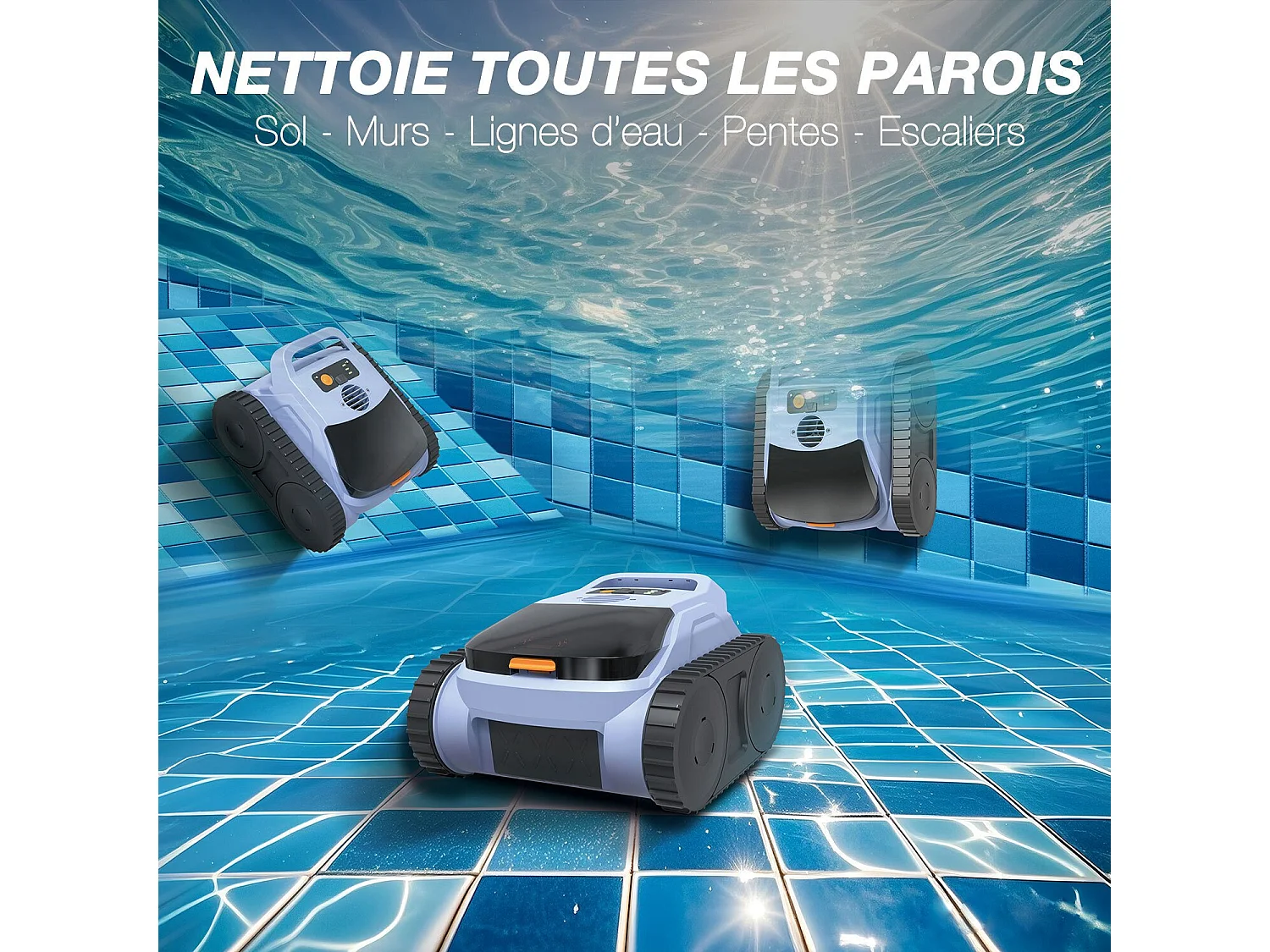 Robot piscine sans fil - SEAUTO ABYS 200