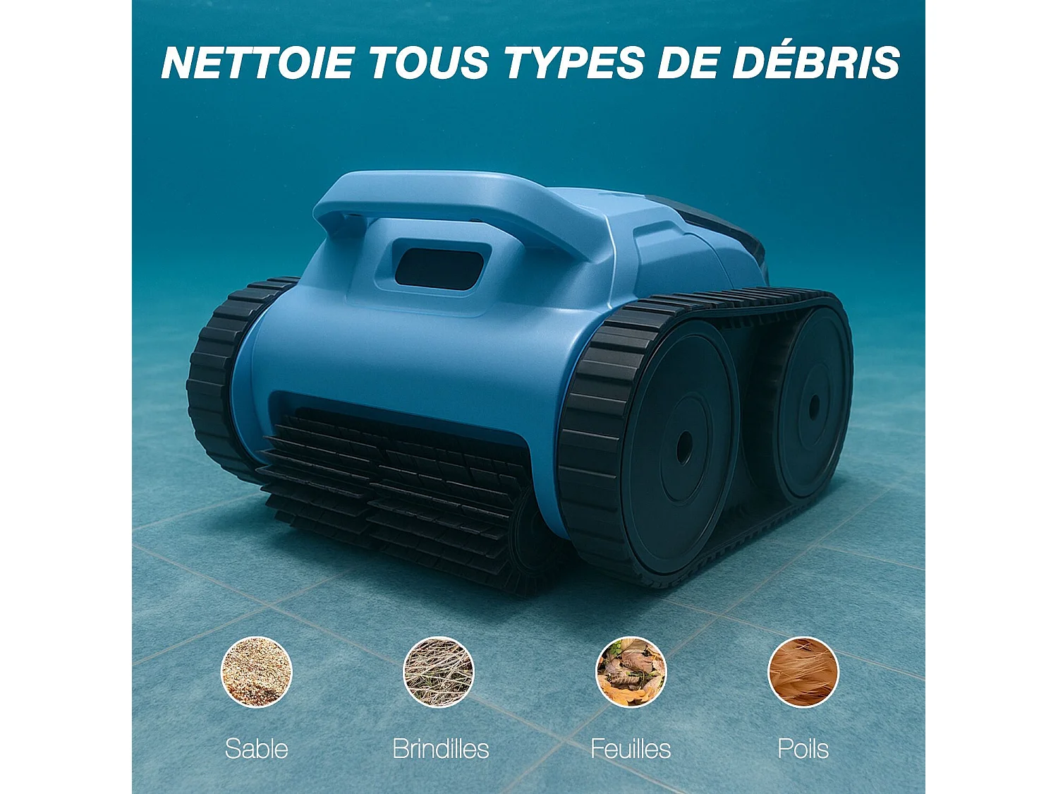 Robot piscine sans fil - SEAUTO ABYS 200
