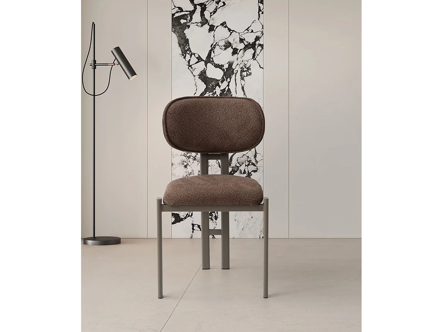 Stoelset "Muriz" van metaal (2 stuks) - Bruin