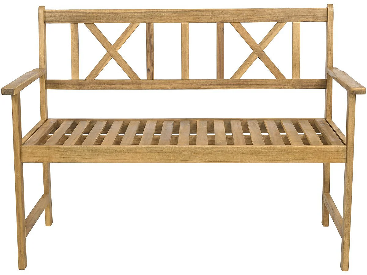 Gartenbank aus Holz 120 cm "Surabaya" - 2 Sitzplätze - Braun