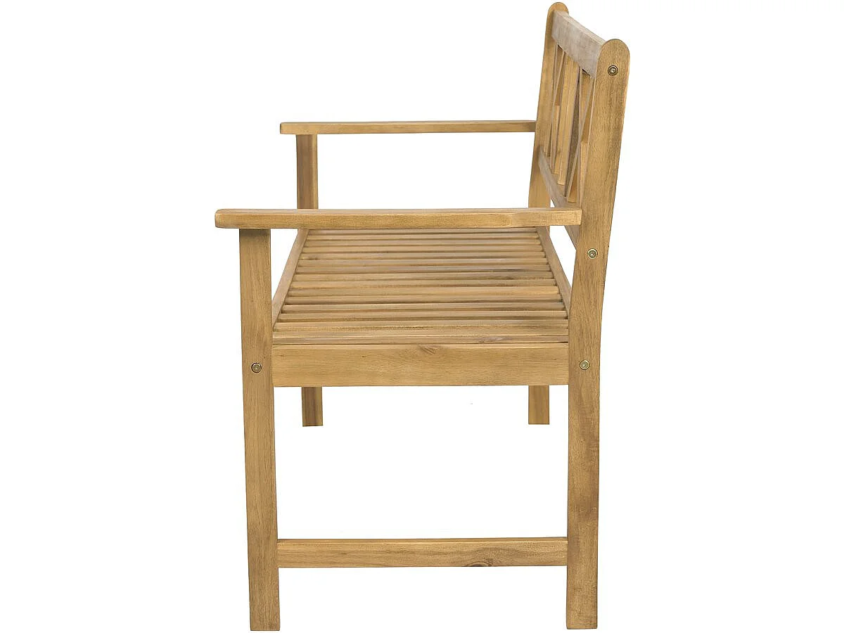 Gartenbank aus Holz 120 cm "Surabaya" - 2 Sitzplätze - Braun