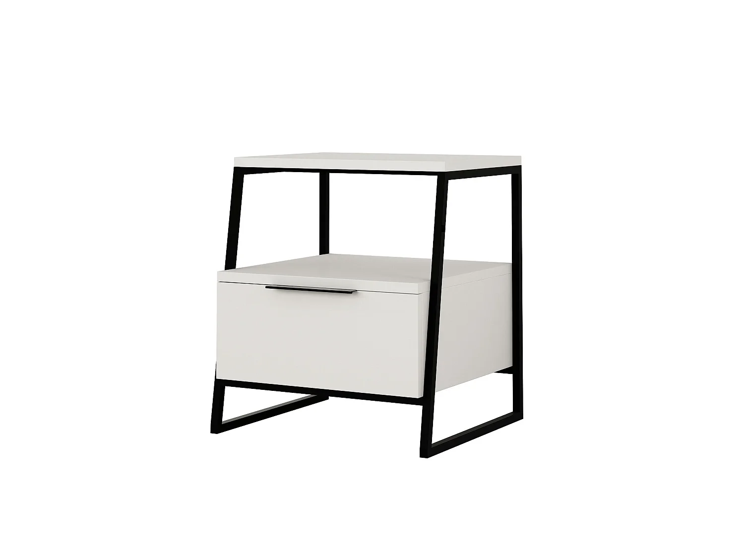 Nachttisch aus Holz "Pal" - 45 x 40 x 50 cm - Weiß