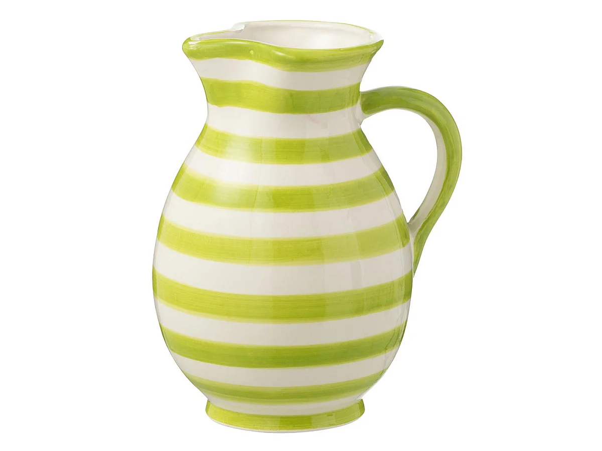 Pichet en Céramique "Granada Rayure" 1,6L Vert