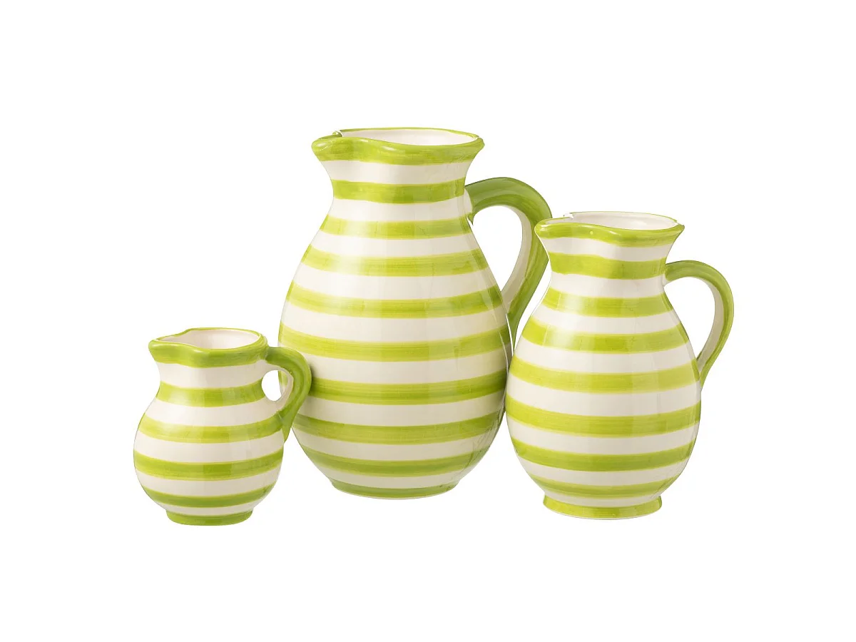 Pichet en Céramique "Granada Rayure" 1,6L Vert