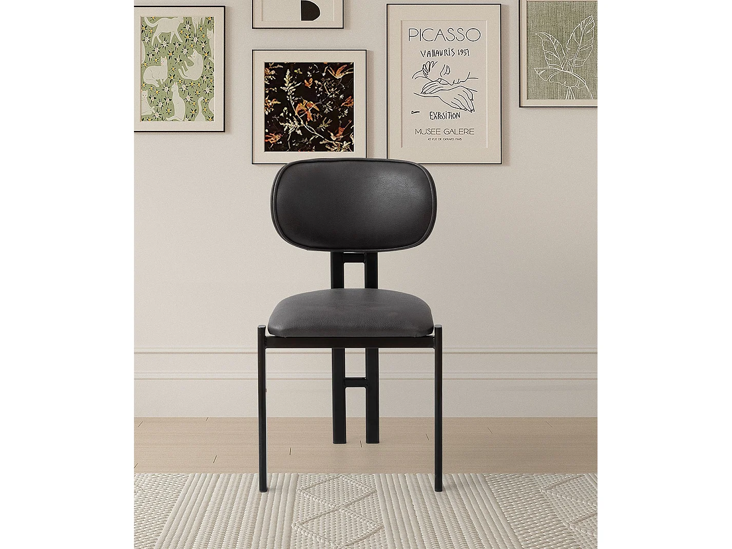 Stoelset "Muriz" van metaal (2 stuks) - Antraciet