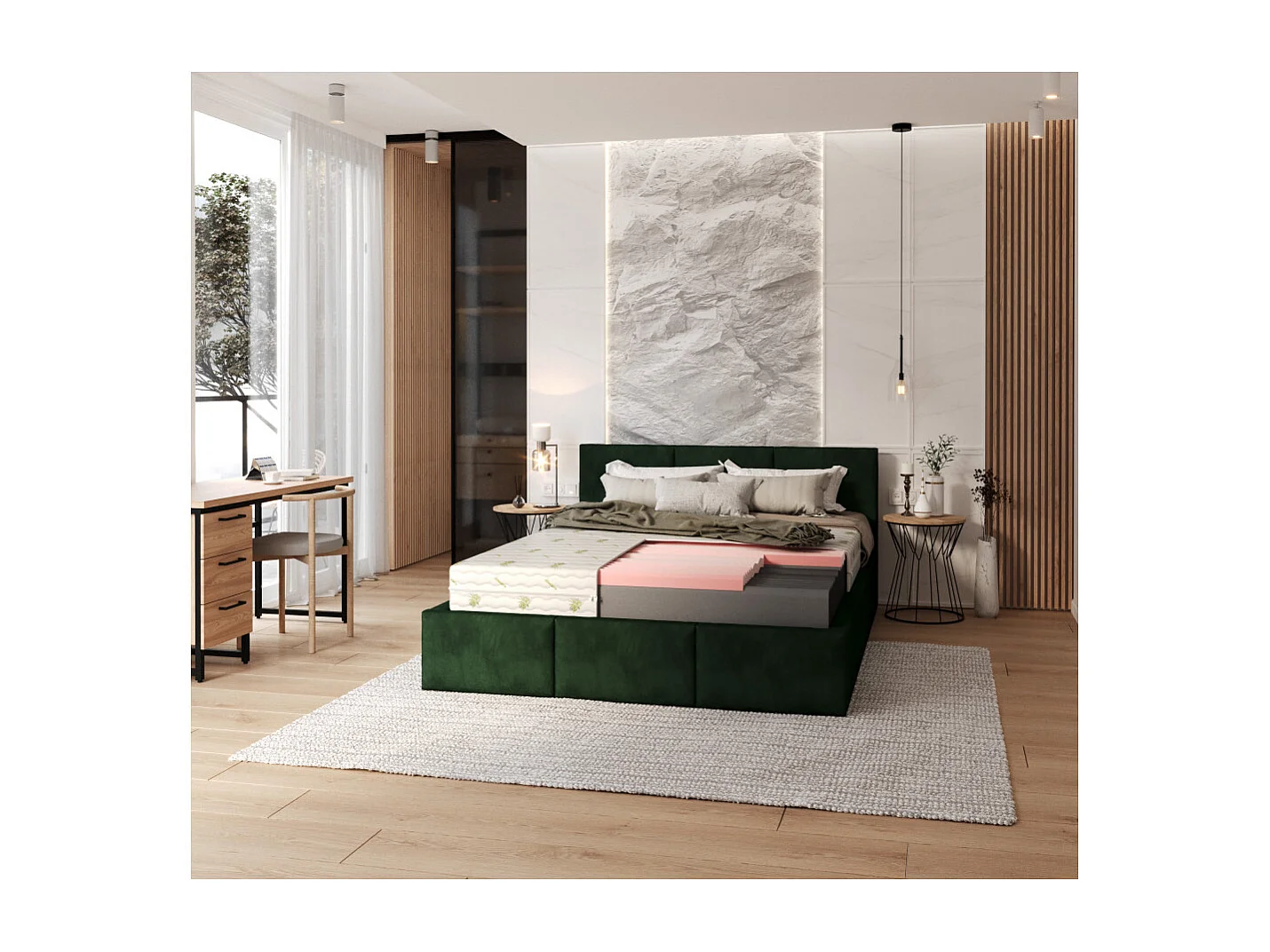 Matelas  Select MAX - Mousse haute résilience HR - Aloès Vera - Epaisseur 18cm