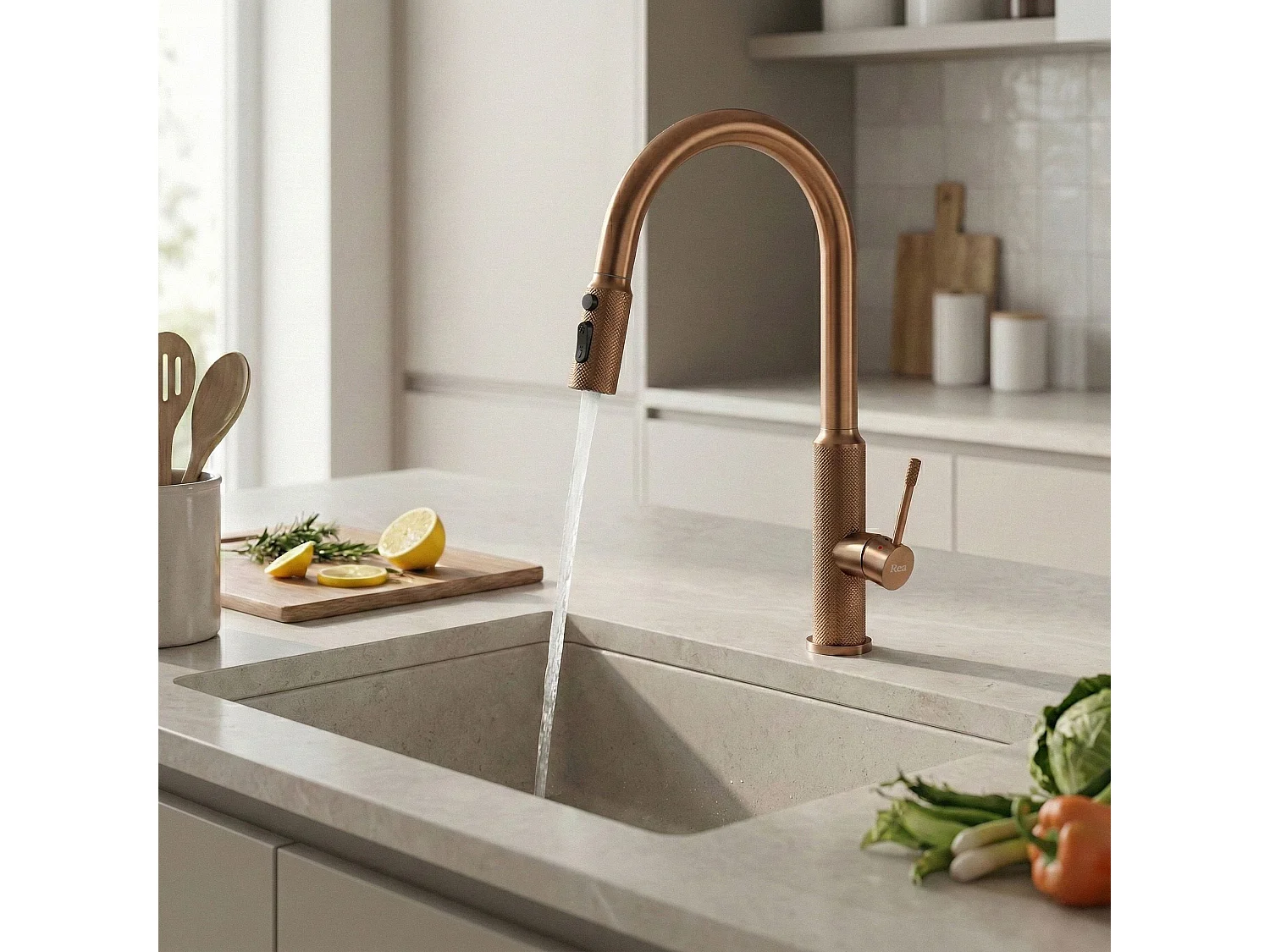 Robinet De Cuisine Rea Master Brush Copper