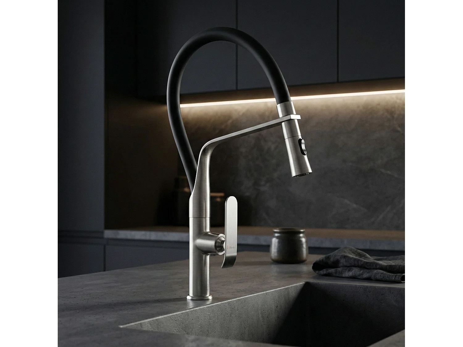 Robinet De Cuisine Rea Castor Black