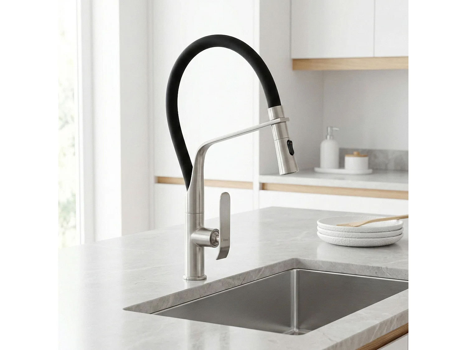 Robinet De Cuisine Rea Castor Black