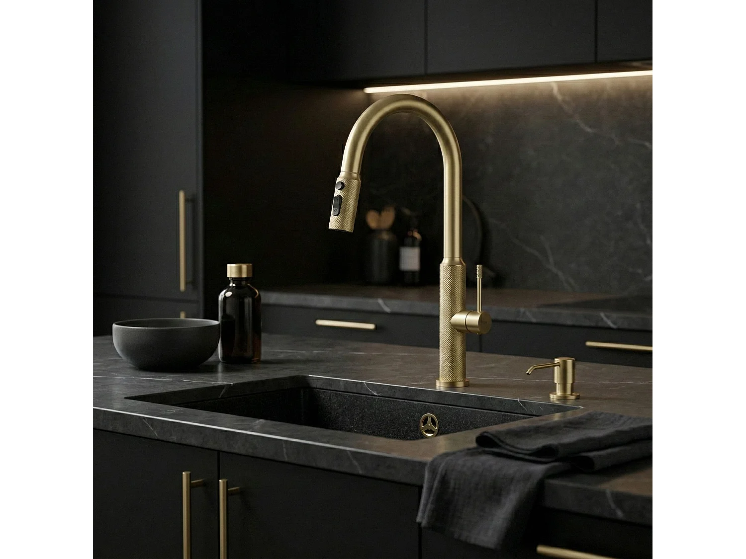 Rubinetto Da Cucina Rea Master Brush Gold