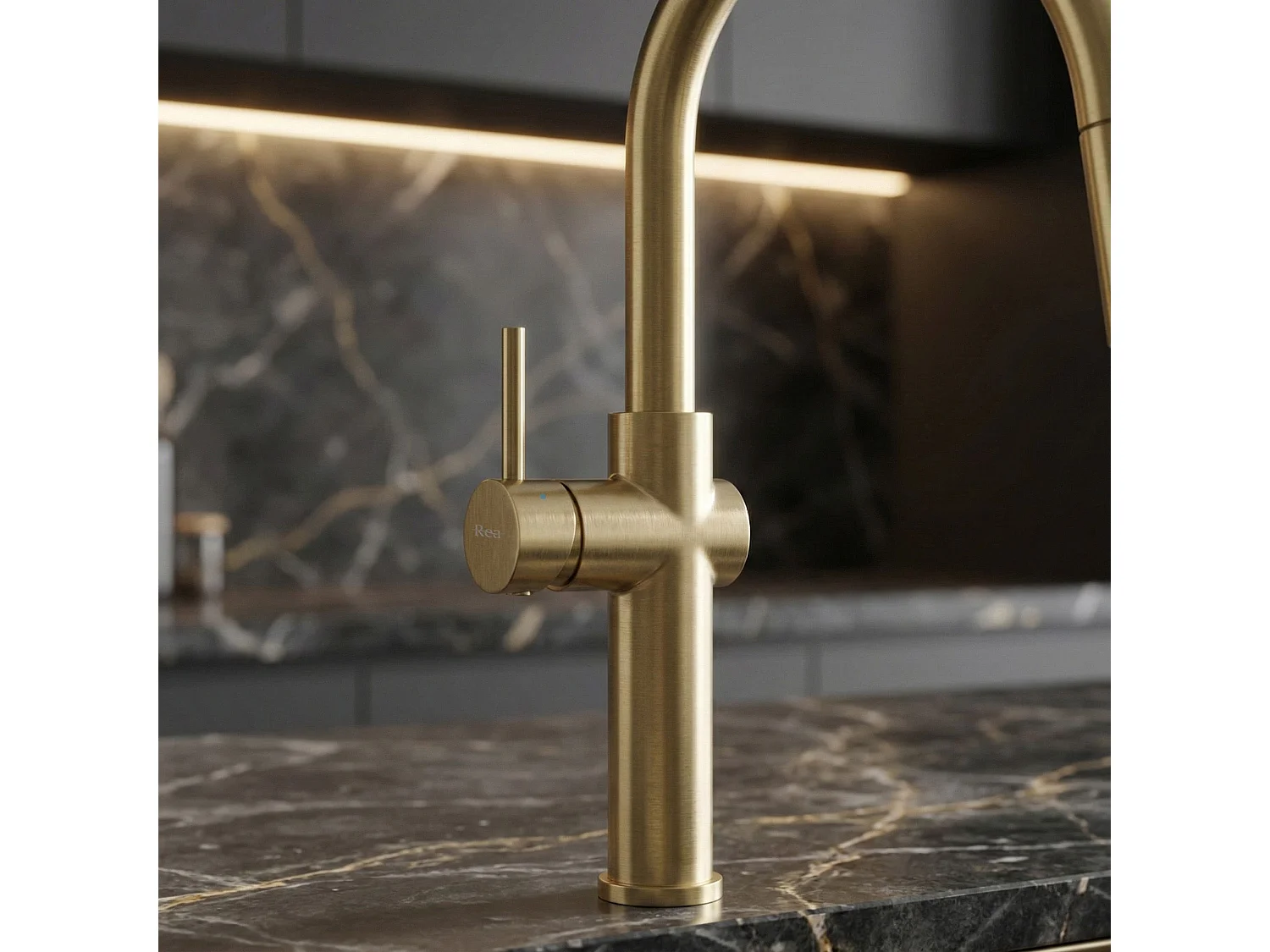 Robinet De Cuisine Rea Fresh High Brush Gold
