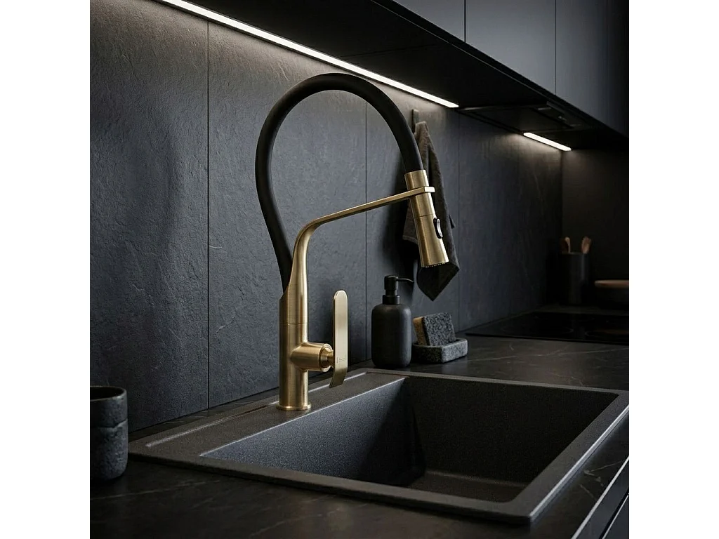 Robinet De Cuisine Rea Castor Black