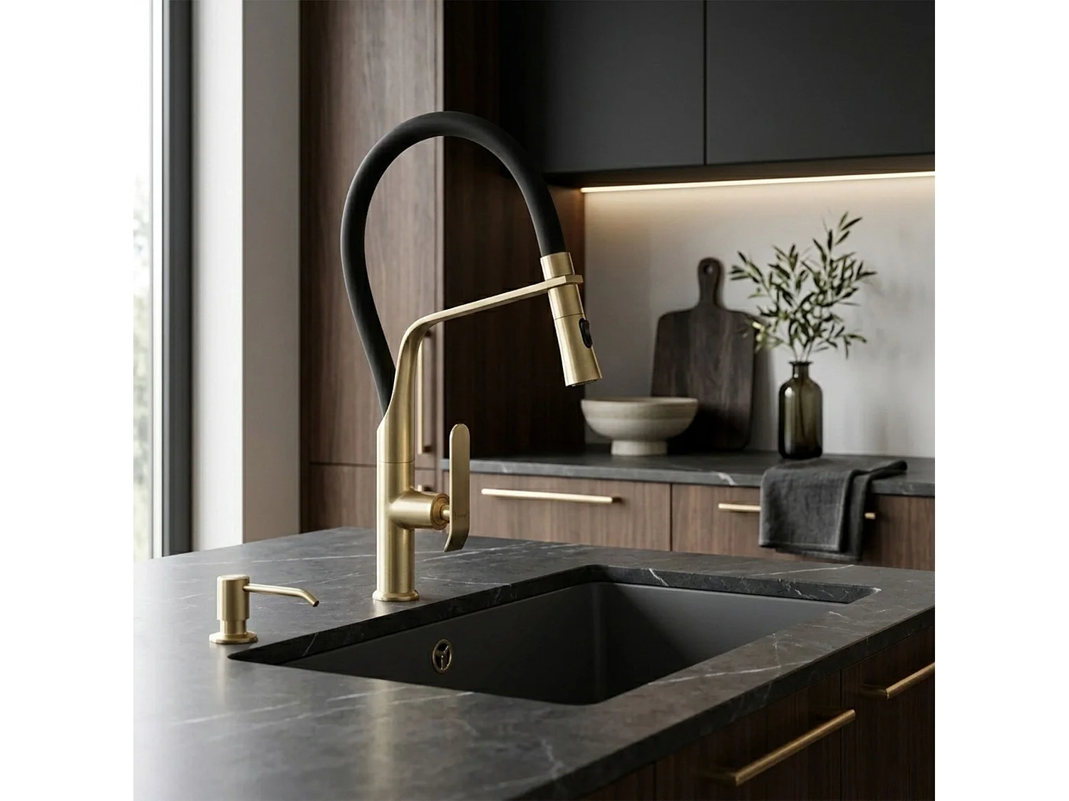Robinet De Cuisine Rea Castor Black