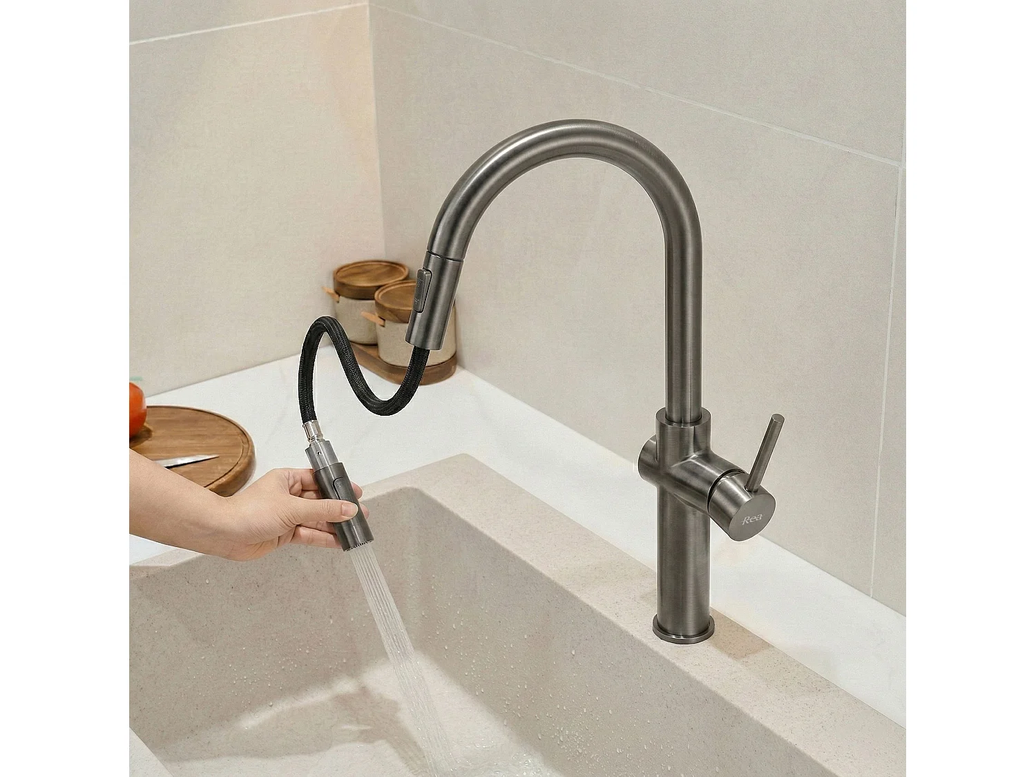 Robinet De Cuisine Rea Fresh High Titanium