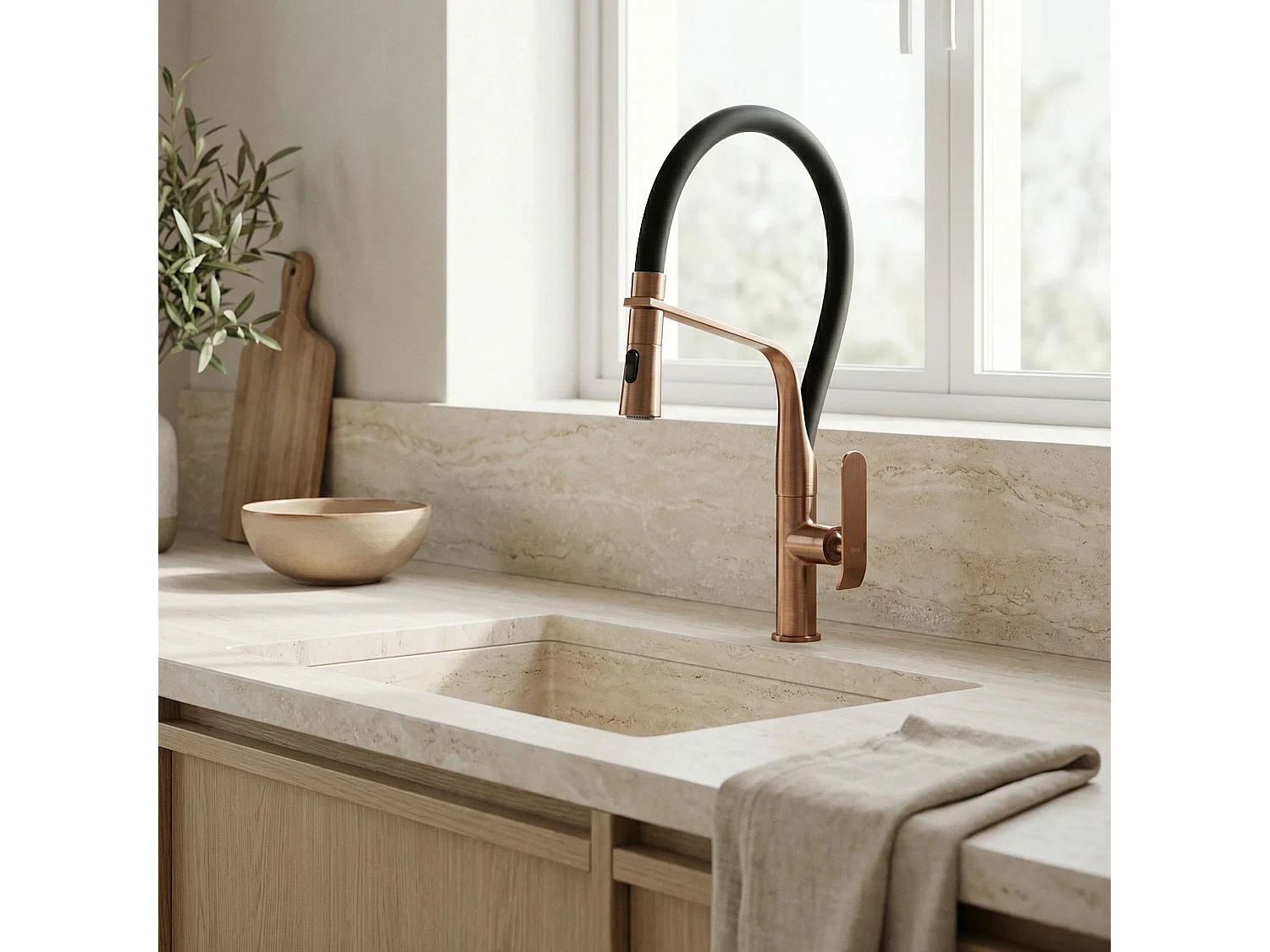 Robinet De Cuisine Rea Castor Black