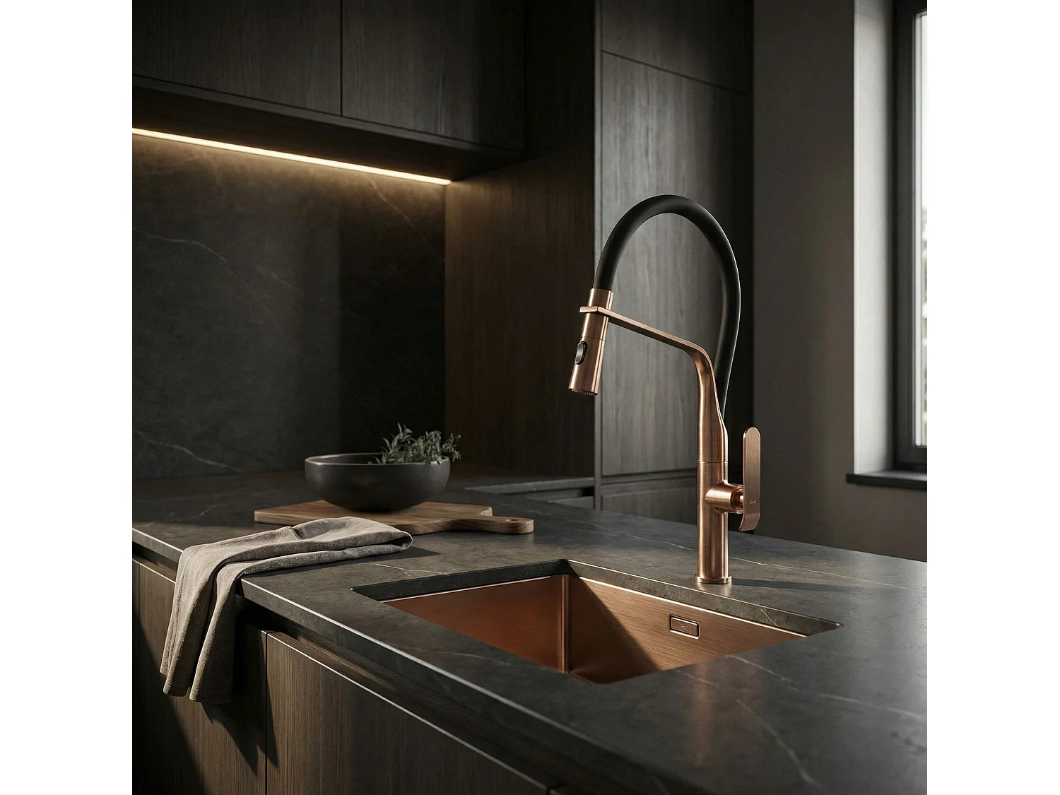 Robinet De Cuisine Rea Castor Black
