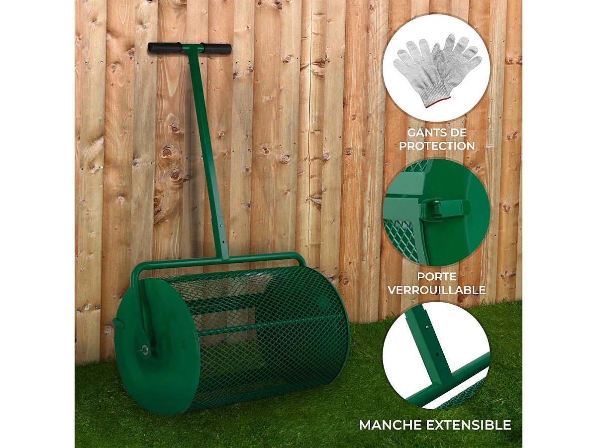 Compost & Peat Moss Spreader - Green