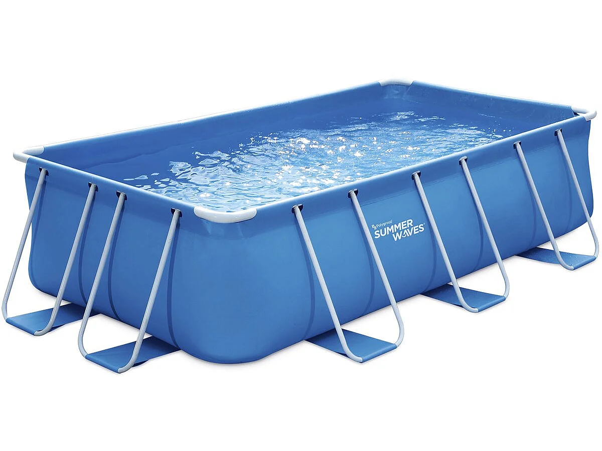 Piscina tubolare rettangolare "Flora" - 4 x 2 x 1 m - Blu