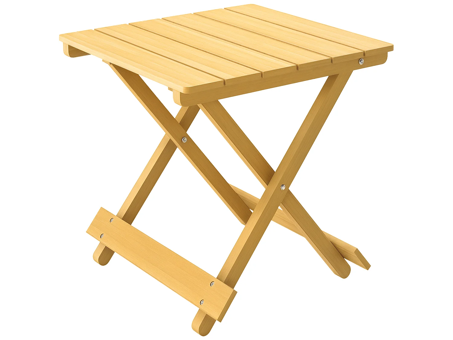 Table basse pliable de jardin camping plateau à lattes 40 x 43l x 40H cm bois sapin pré-huilé
