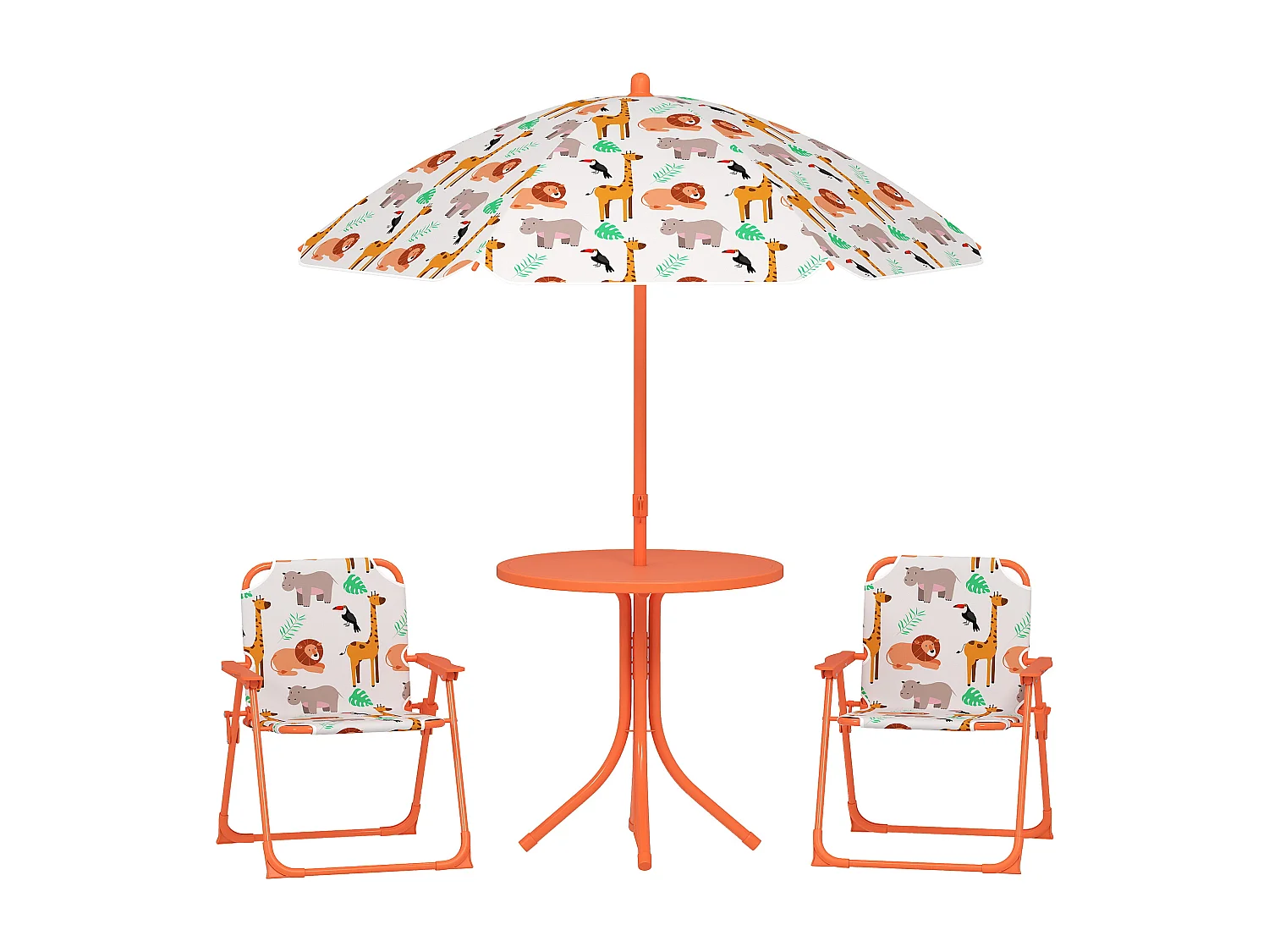 Ensemble salon de jardin enfant 4 pièces design savane