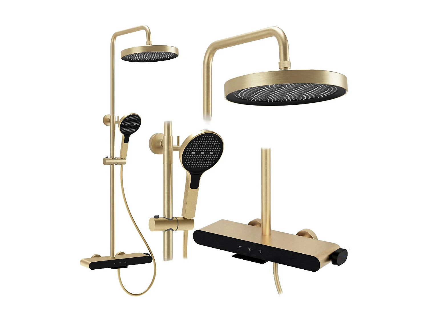 Rea Farel brusesæt , børstet guld, 40X15,5X128CM