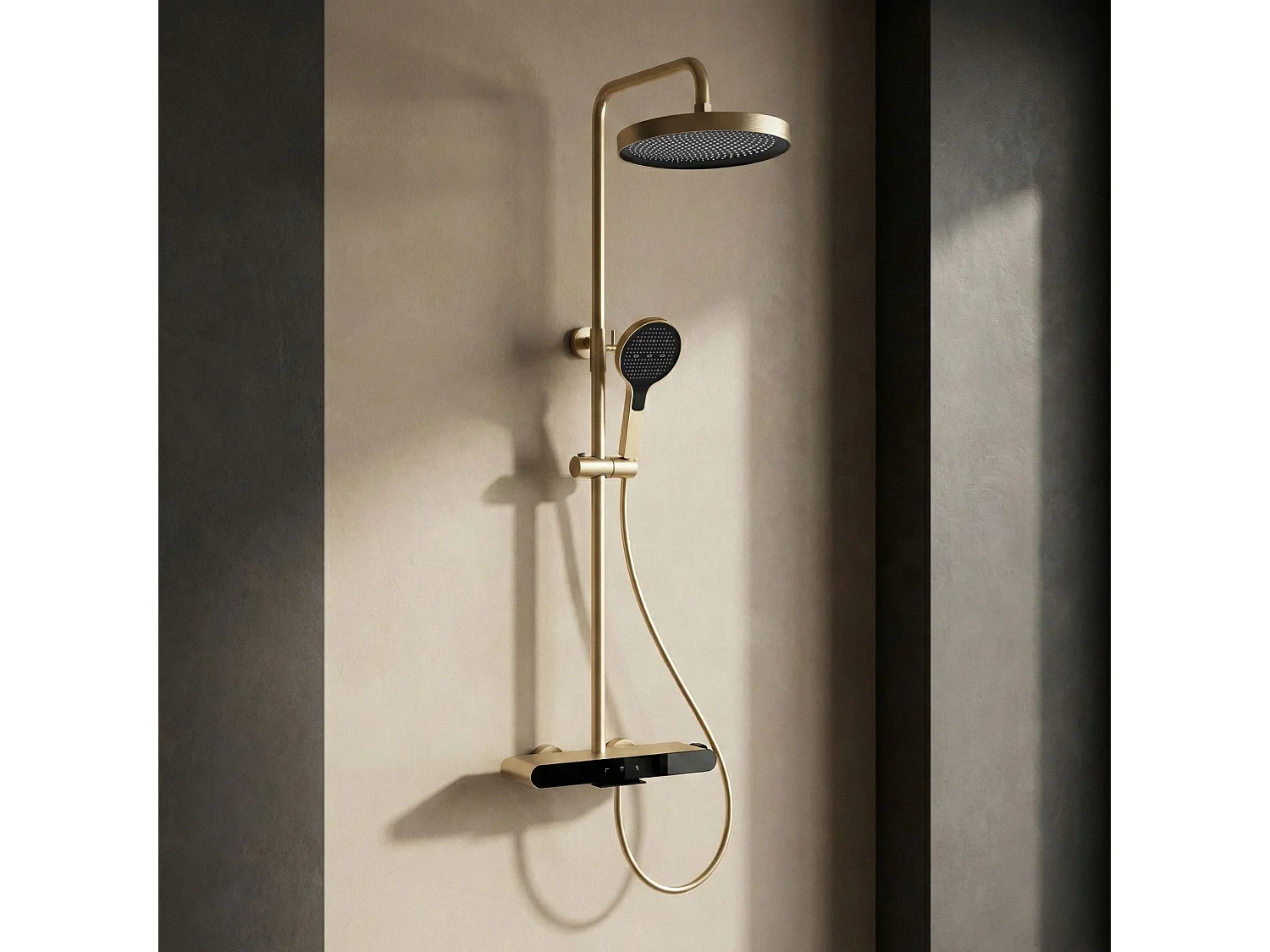 Rea Farel brusesæt , børstet guld, 40X15,5X128CM