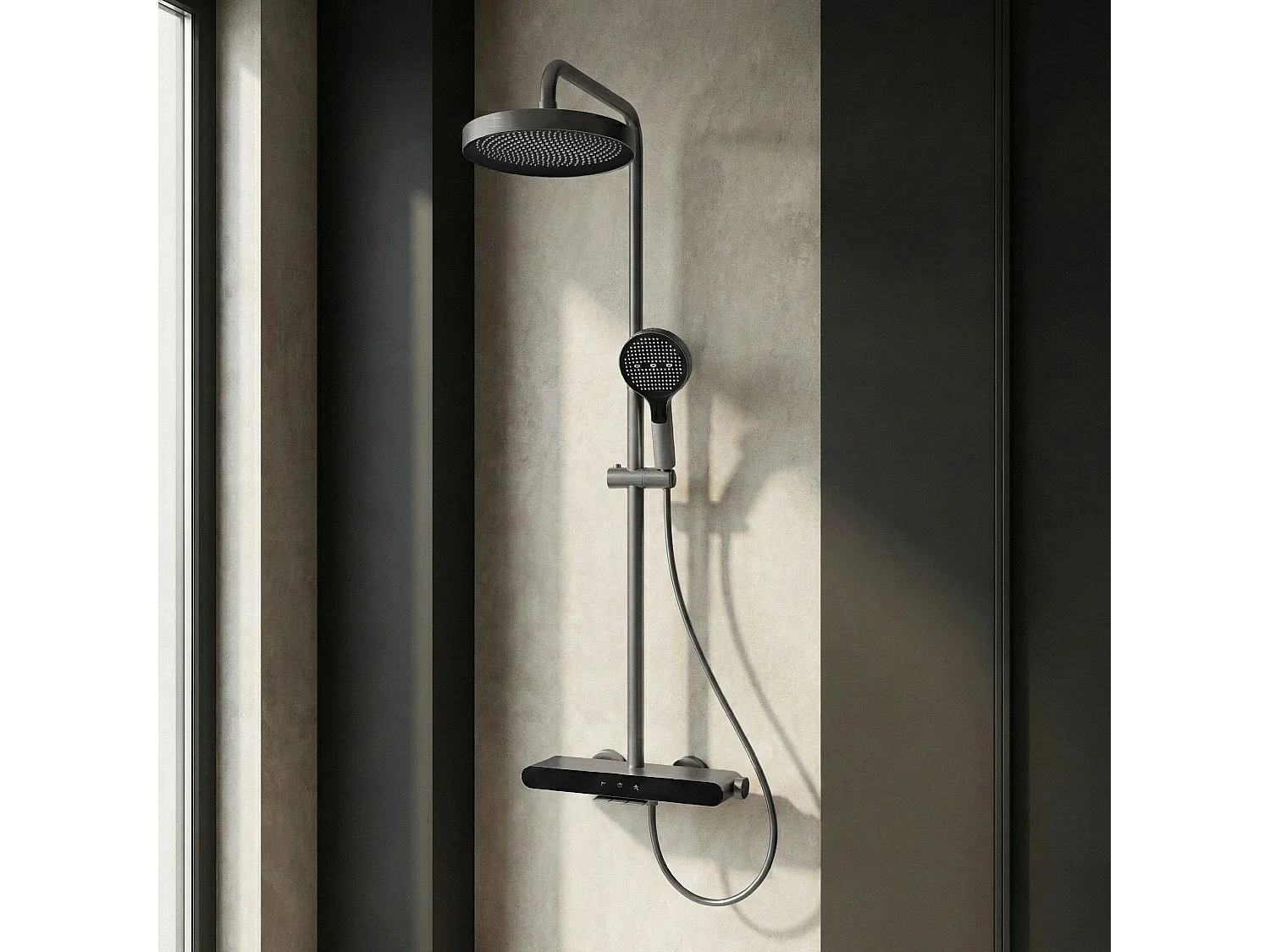 Rea Farel brusesæt , titan, 40X15,5X128CM