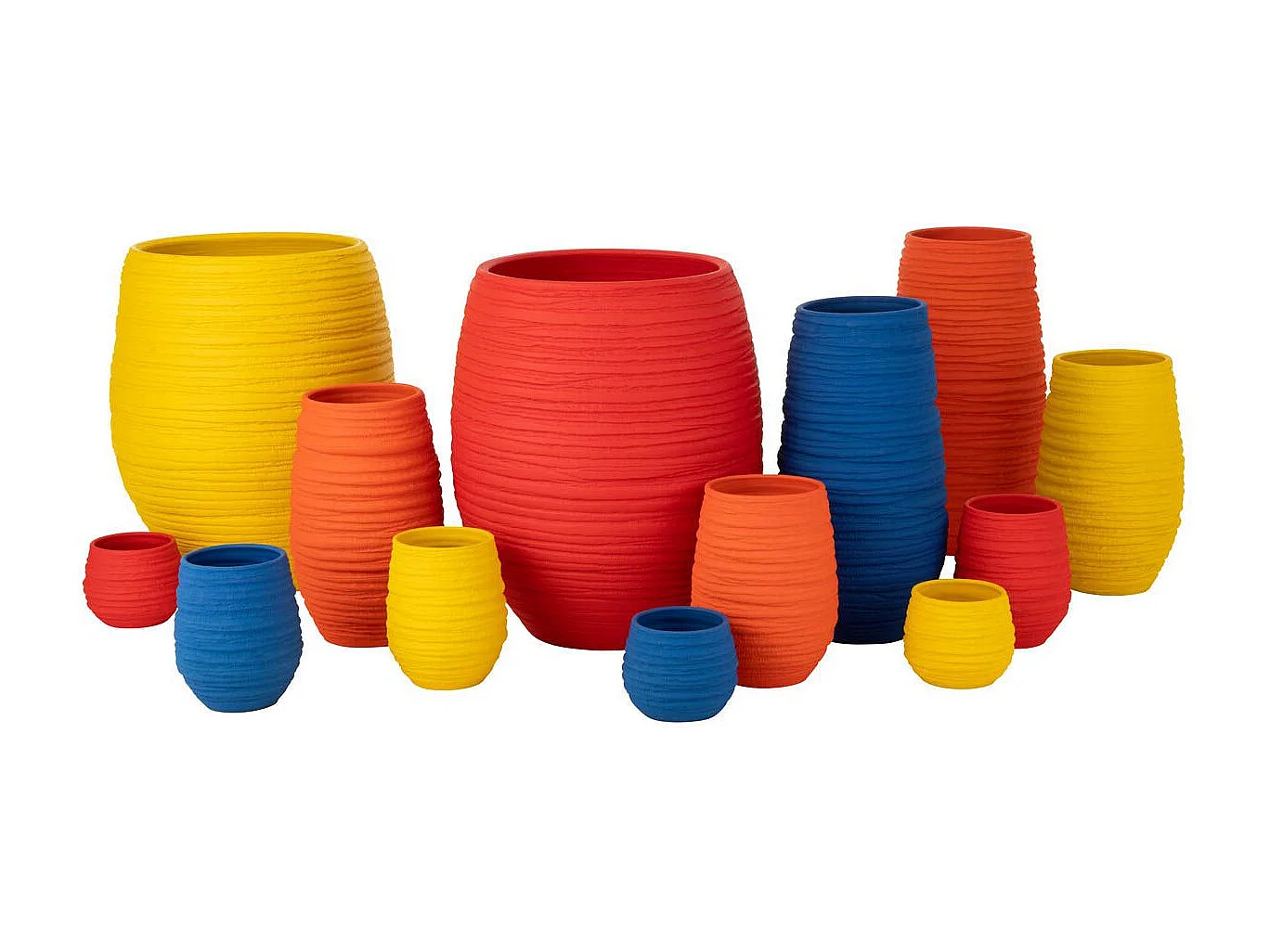 Vase en Céramique "Fiesta" 40cm Bleu