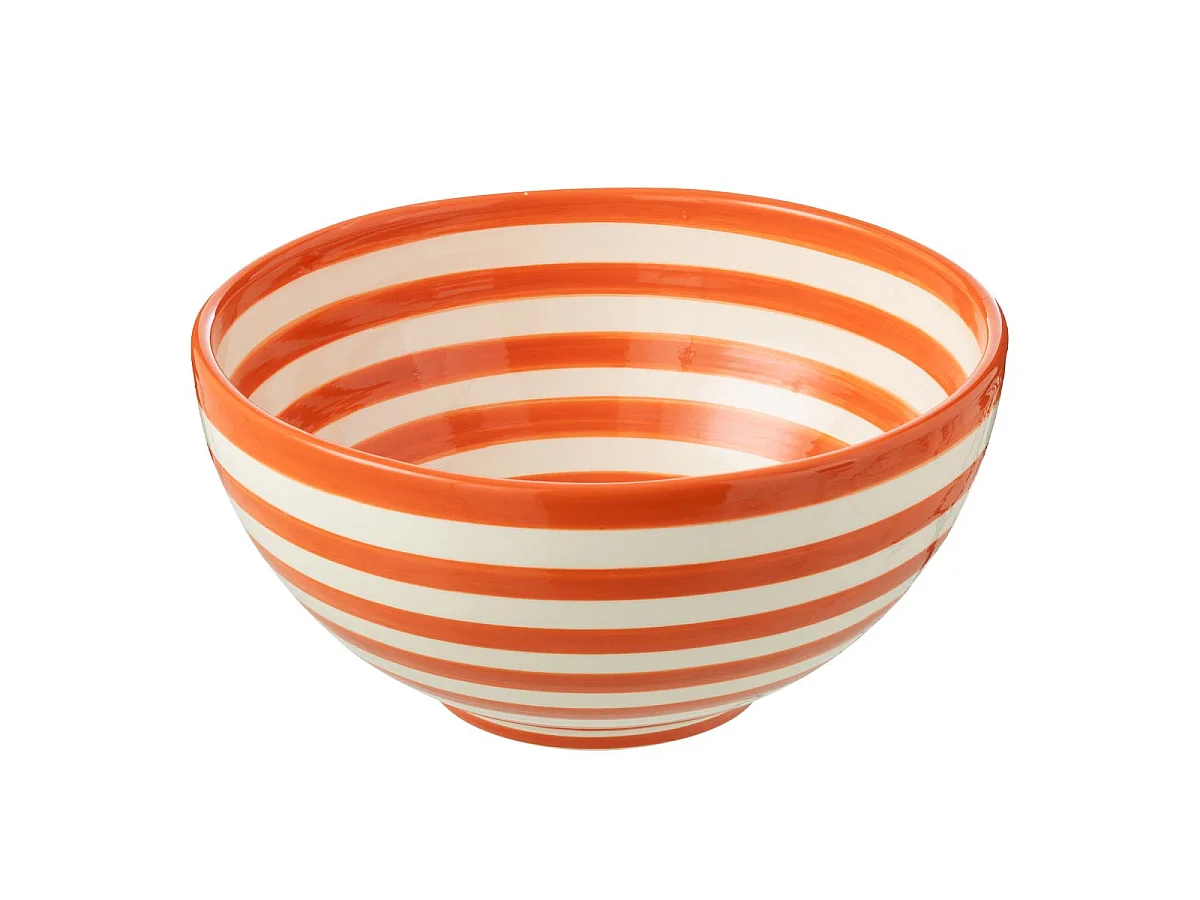 Saladier en Céramique "Granada Rayure" 28cm Orange