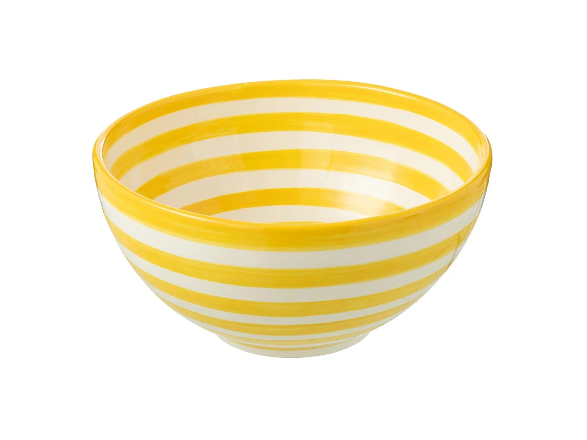 Saladier en Céramique "Granada Rayure" 28cm Jaune