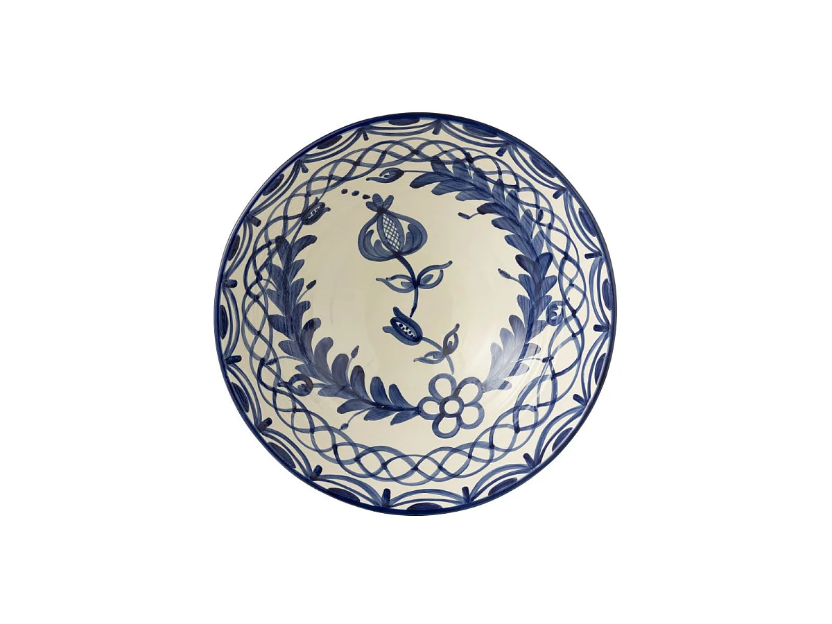 Saladier en Céramique "Granada" 40cm Bleu Cobalt