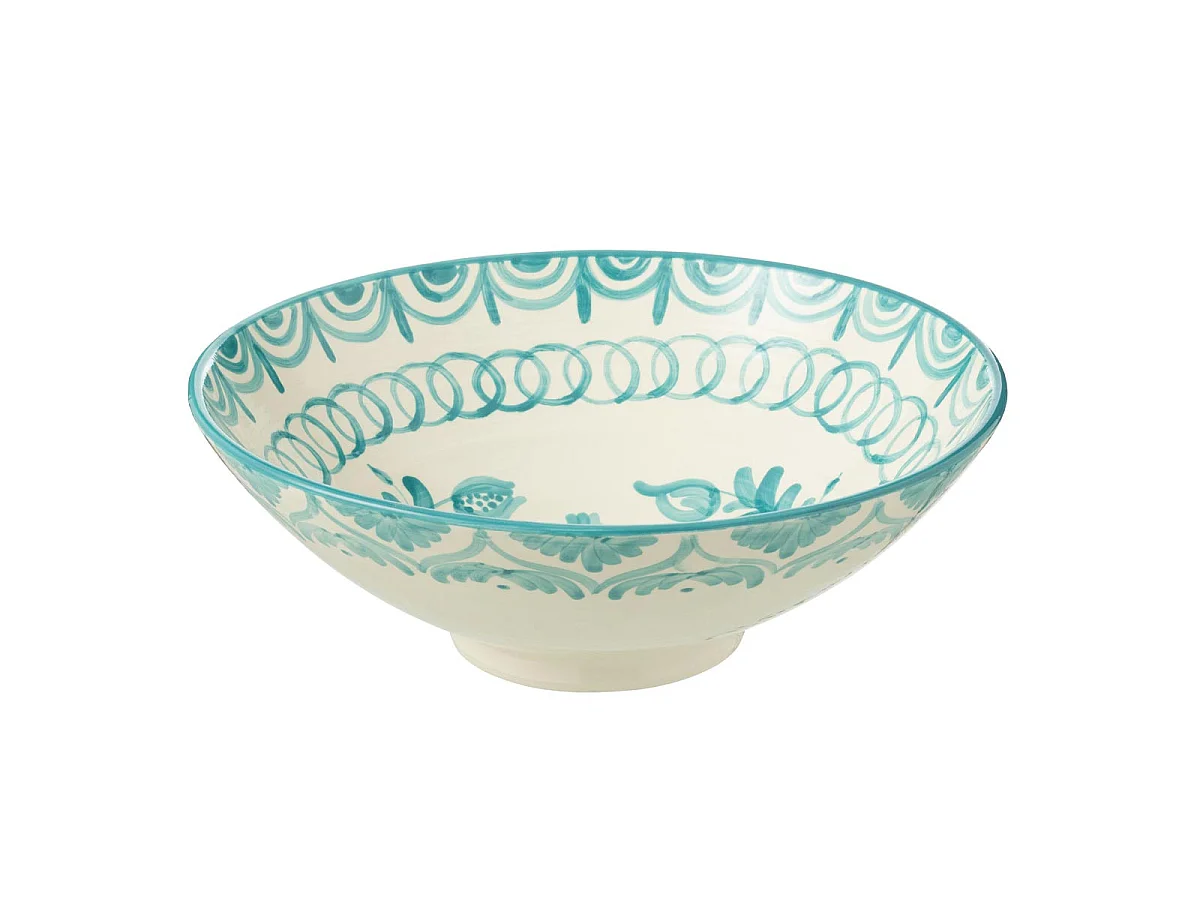 Saladier en Céramique "Granada" 40cm Bleu Aqua