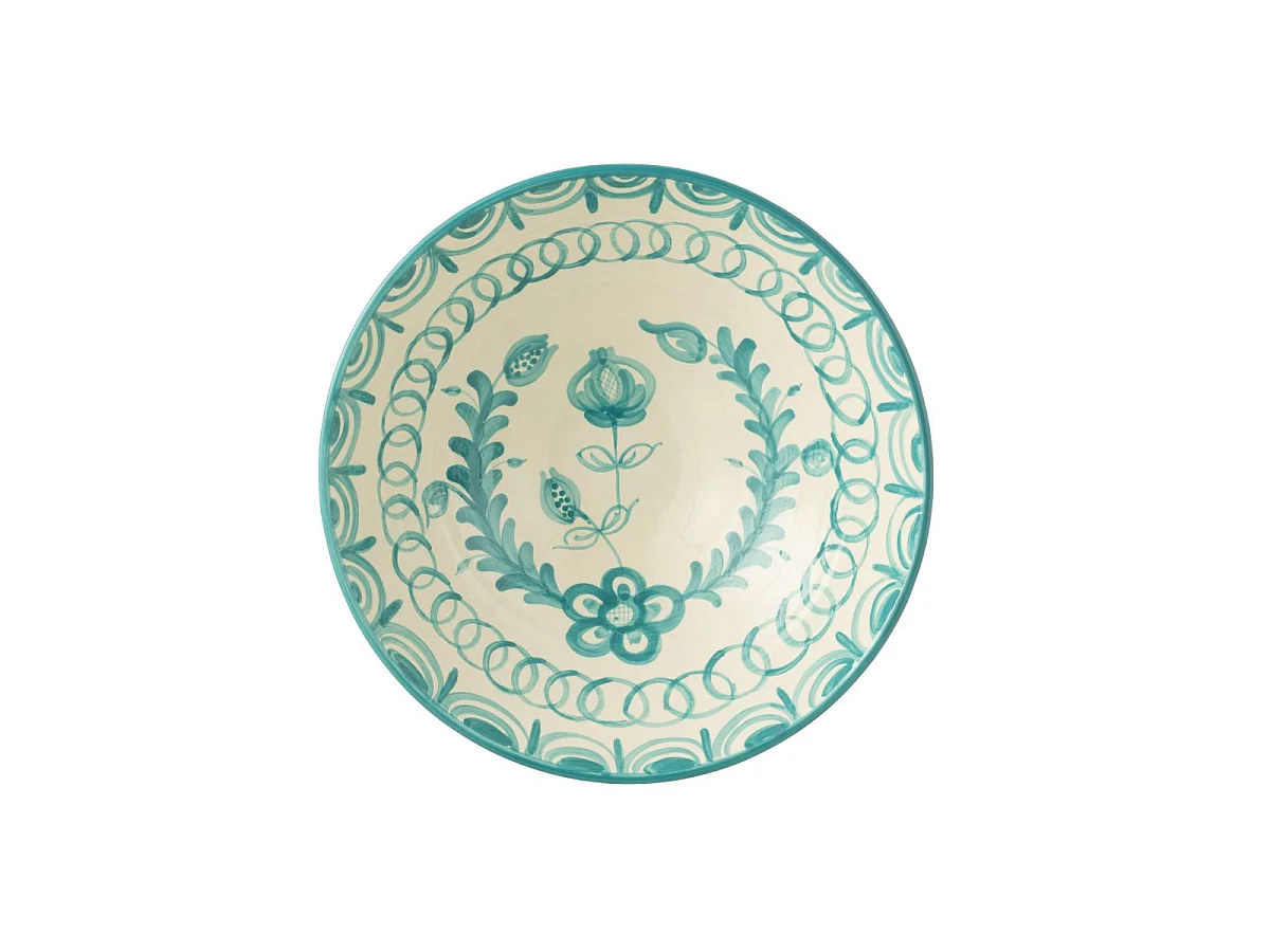 Saladier en Céramique "Granada" 40cm Bleu Aqua