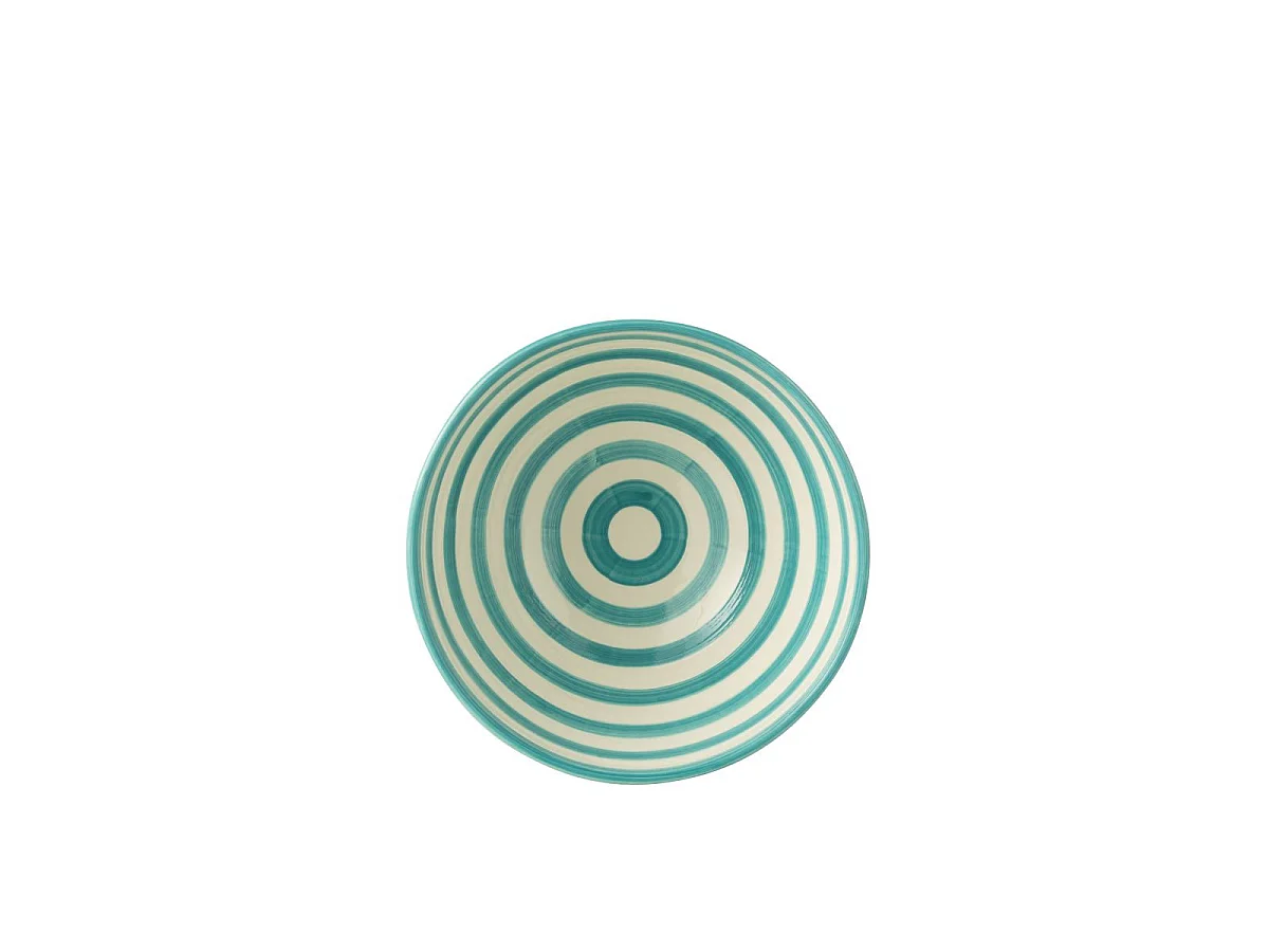 Saladier en Céramique "Granada Rayure" 28cm Bleu Aqua