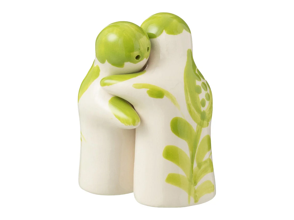 Salière & Poivrière en Céramique "Granada" 8cm Vert