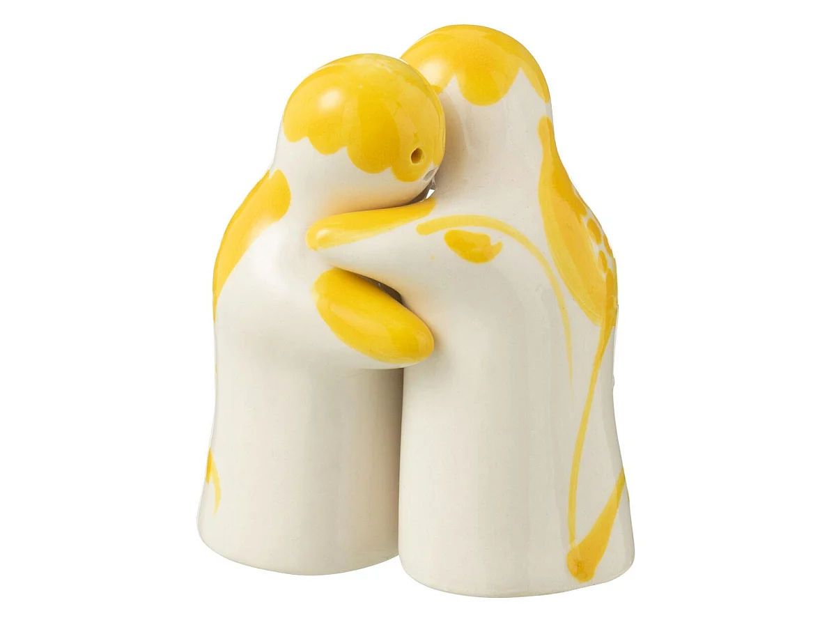 Salière & Poivrière en Céramique "Granada" 8cm Jaune